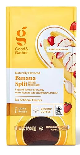 Naturally Flavored Banana Split with other Natural Flavors Light Roast Ground Coffee - 12oz - Good & Gather