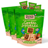 Michel et Augustin Cookies, Individually Wrapped Snacks, 3 Pack, Gourmet Milk Chocolate & Hazelnut Shortbread, 15 French Butter Cookies per bag
