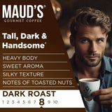 Maud's Dark Roast Coffee Pods, 200ct, Single Serve Pods - 100% Arabica Coffee, Compatible with Keurig K Cups Maker