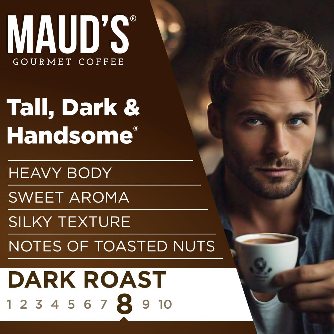 Maud's Dark Roast Coffee Pods, 200ct, Single Serve Pods - 100% Arabica Coffee, Compatible with Keurig K Cups Maker