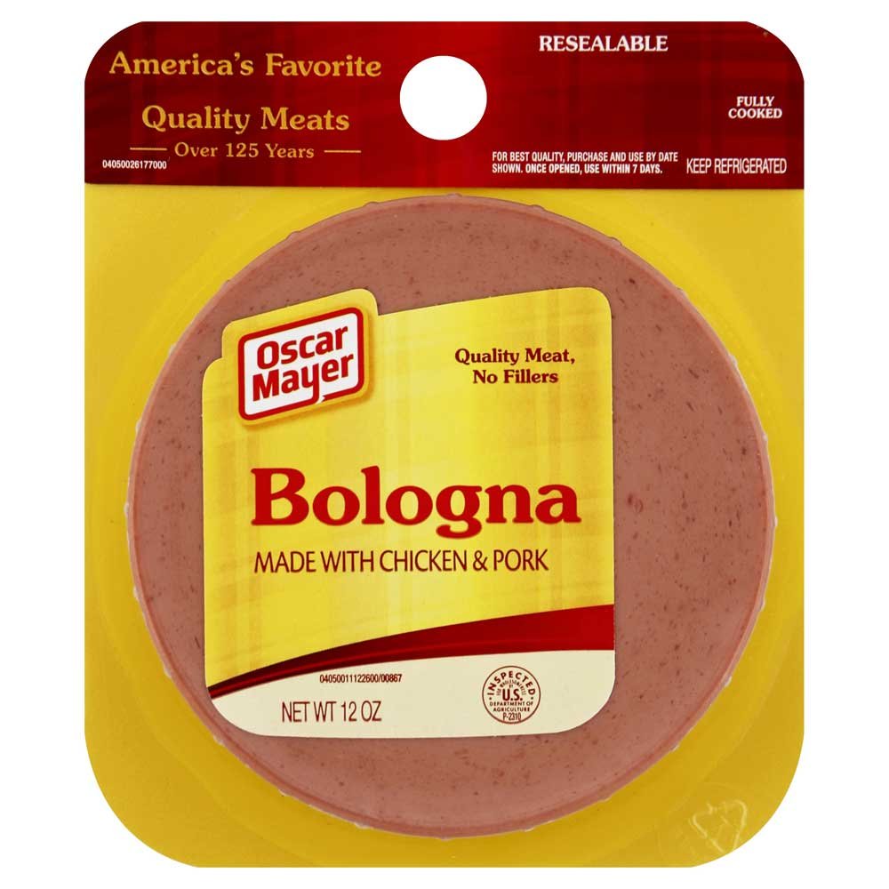Kraft Oscar Mayer Round Sliced Rigid Bologna, 12 Ounce -- 12 per case.
