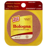 Kraft Oscar Mayer Round Sliced Rigid Bologna, 12 Ounce -- 12 per case.