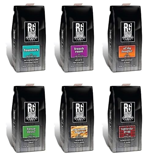 Rooted Grounds Small Batch Coffee - 100% Arabica Craft Coffee (Highlander Grogg)