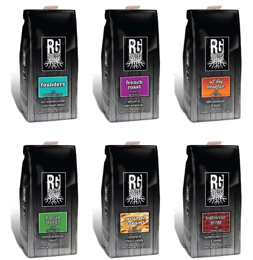 Rooted Grounds Small Batch Coffee - 100% Arabica Craft Coffee (Founders)