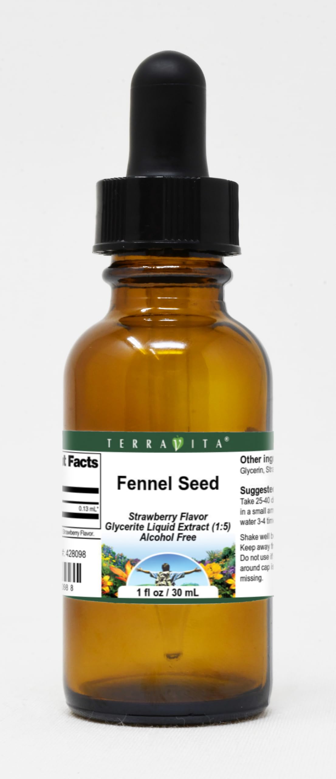 Fennel Seed - Glycerite Liquid Extract (1:5) - Strawberry Flavored (1 fl oz, ZIN: 428098) - 2 Pack