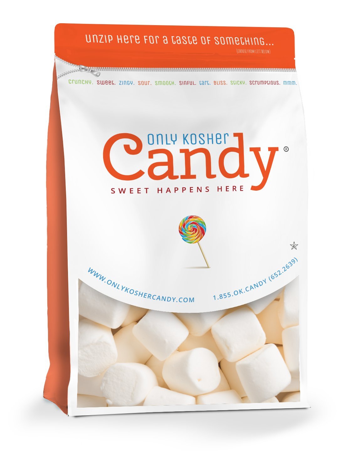 Only Kosher Candy Bulk Large White Marshmallows (1.25 Pounds)