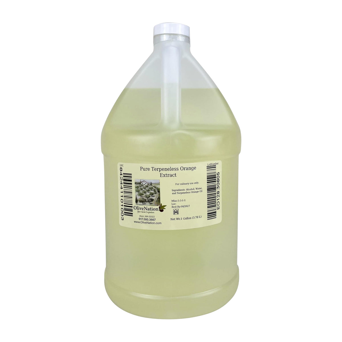 Terpene Free Pure Orange Extract - Sweet Citrus Flavor for Cakes - Cookies - Icing - Filling - Terpeneless - PG Free - Non-GMO - Gluten Free - Kosher