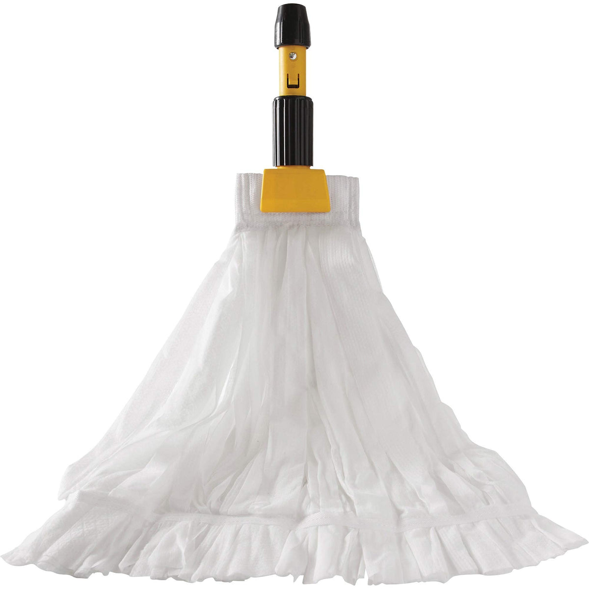 Rubbermaid Commercial Medium Disposable Mop, 5 Inch Headband, Janitorial Cleaning Supplies and Equipment for Mopping/Cleaning