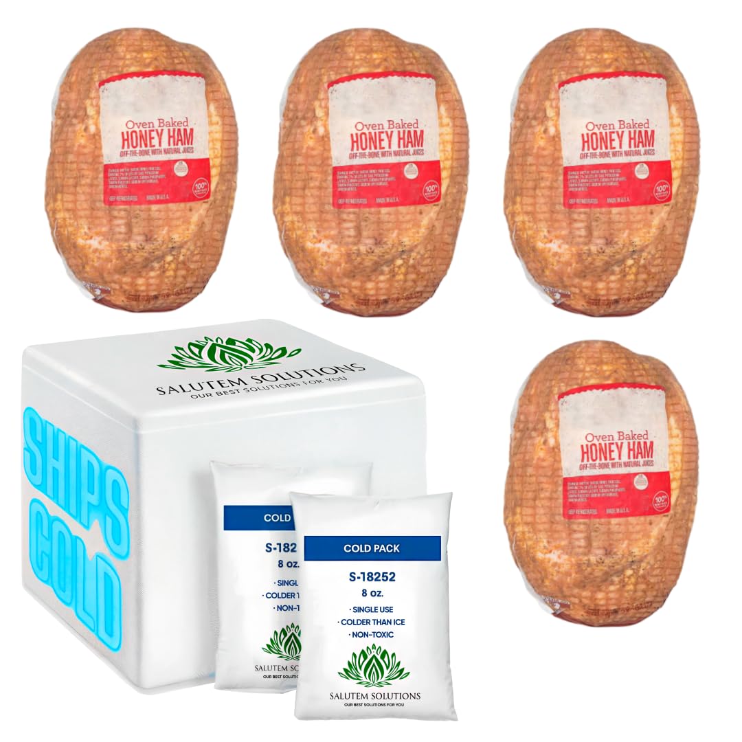 Salutem Vita - Oven-Baked Honey Ham, 1 lbs. (actual weight may vary within 5%) - Pack of 4