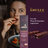 La-Goulue-Chocolatier Gourmet Dark Chocolate Bars - Infused with Wine Varietal, Artisan Belgian Chocolate Selection with Cabernet Sauvignon, Malbec