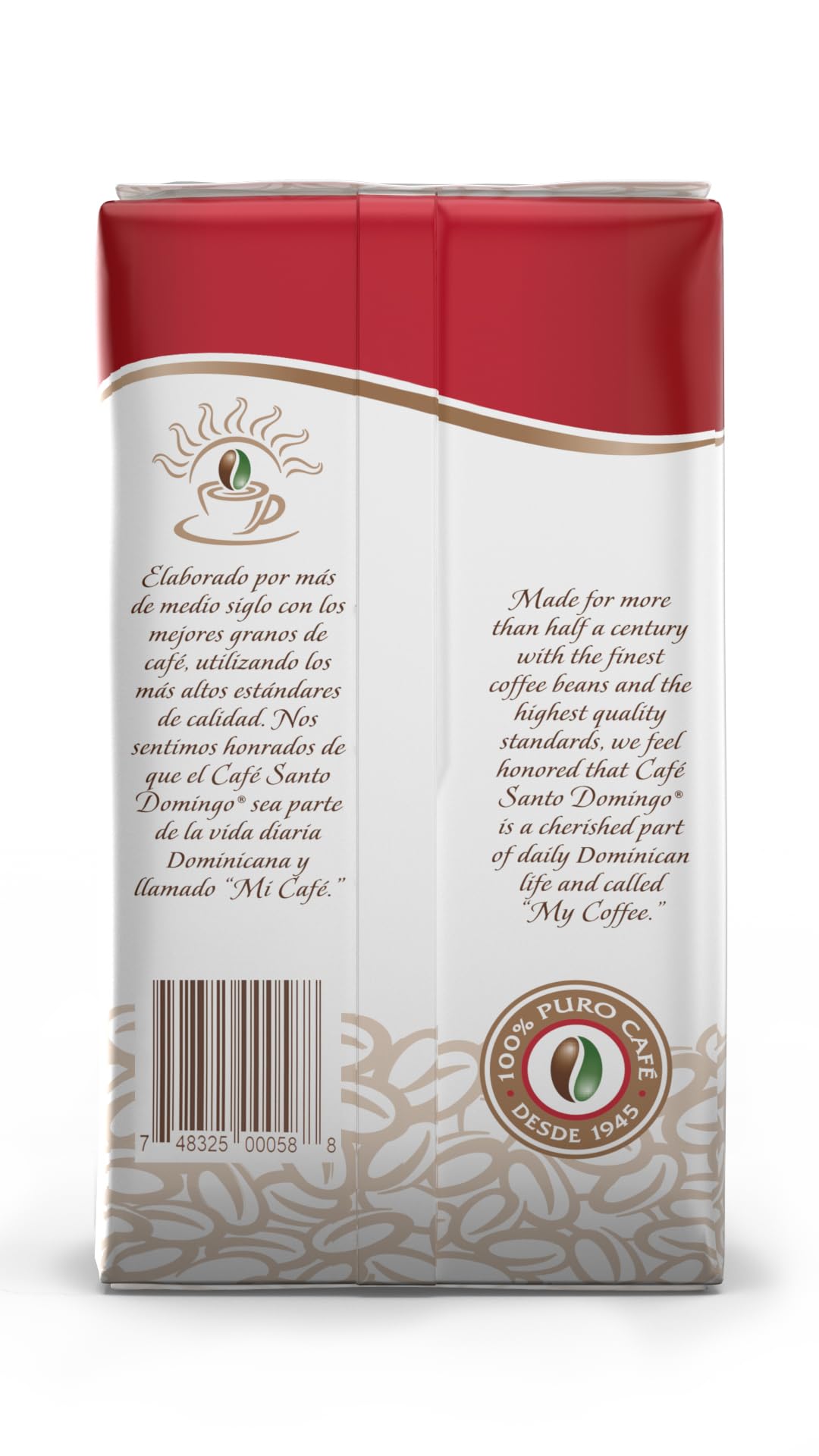 Café Santo Domingo, 8 oz Bag, Ground Coffee, Medium Roast - Product from the Dominican Republic (Pack of 4)