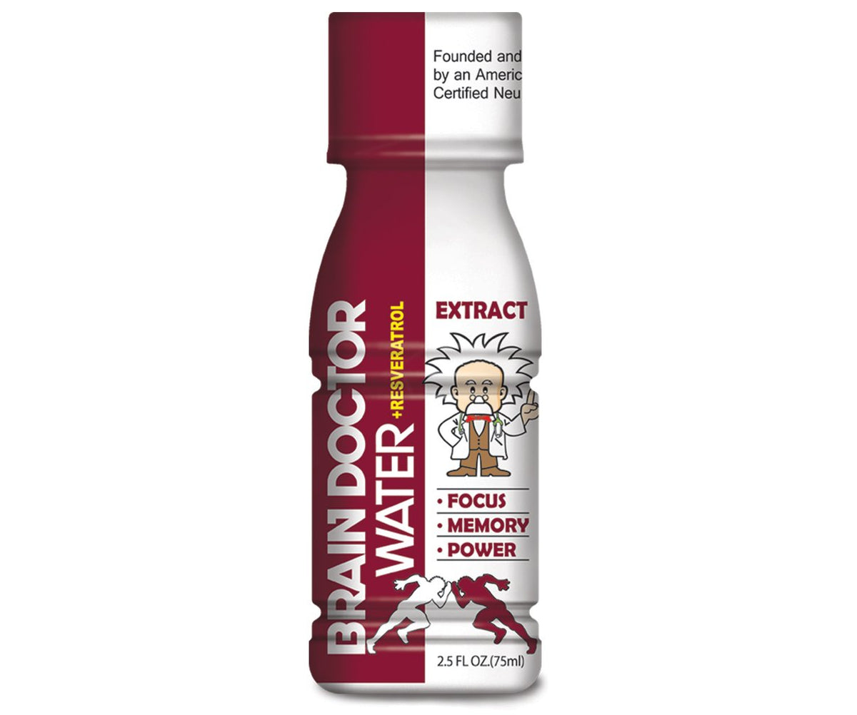 Brain Doctor Water Extract, 2.5 FL Oz Shots, 24 Count