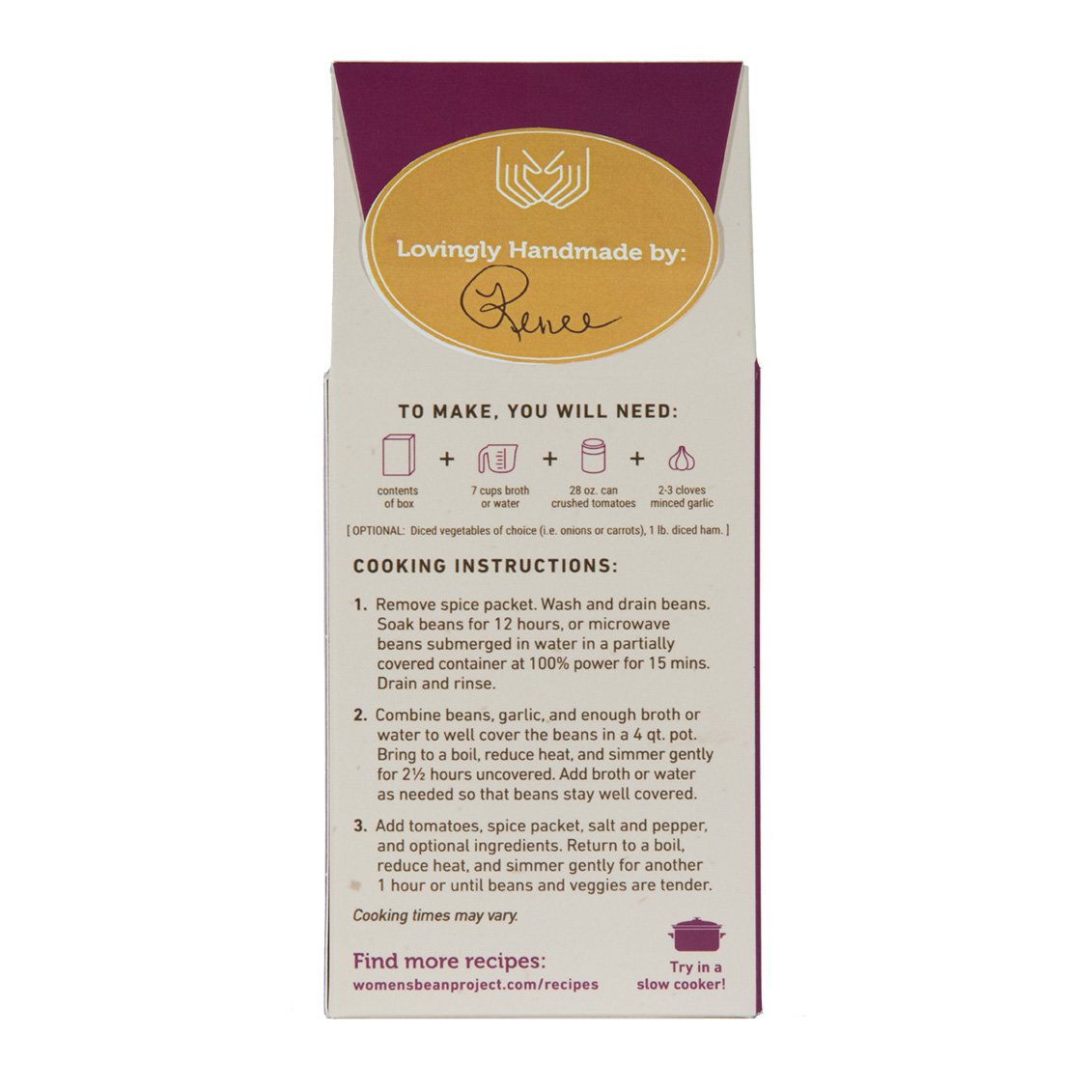 Women’s Bean Project Gift Bundle with 10 Bean Soup Mix and Cornbread, 2 Items