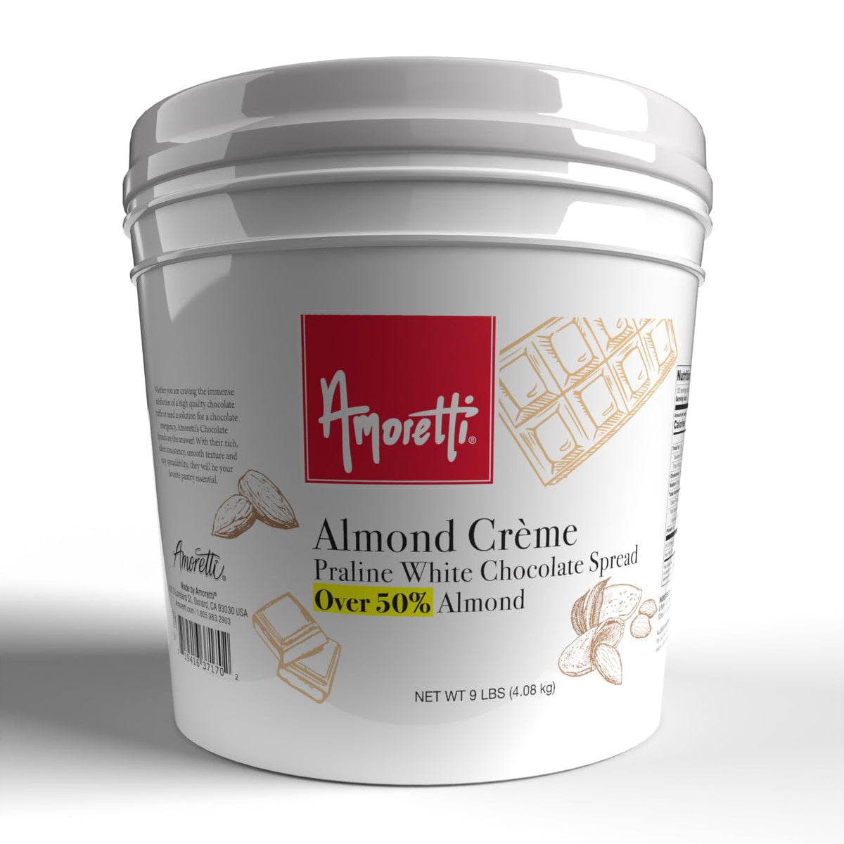 Amoretti - Almond Crème Praline White Chocolate Spread - 11 oz