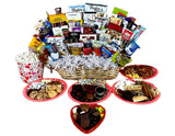 Valentine Day Chocolate Cookie Candy & Snack Gift Basket Hand-Crafted by MisterGiftBasket.com
