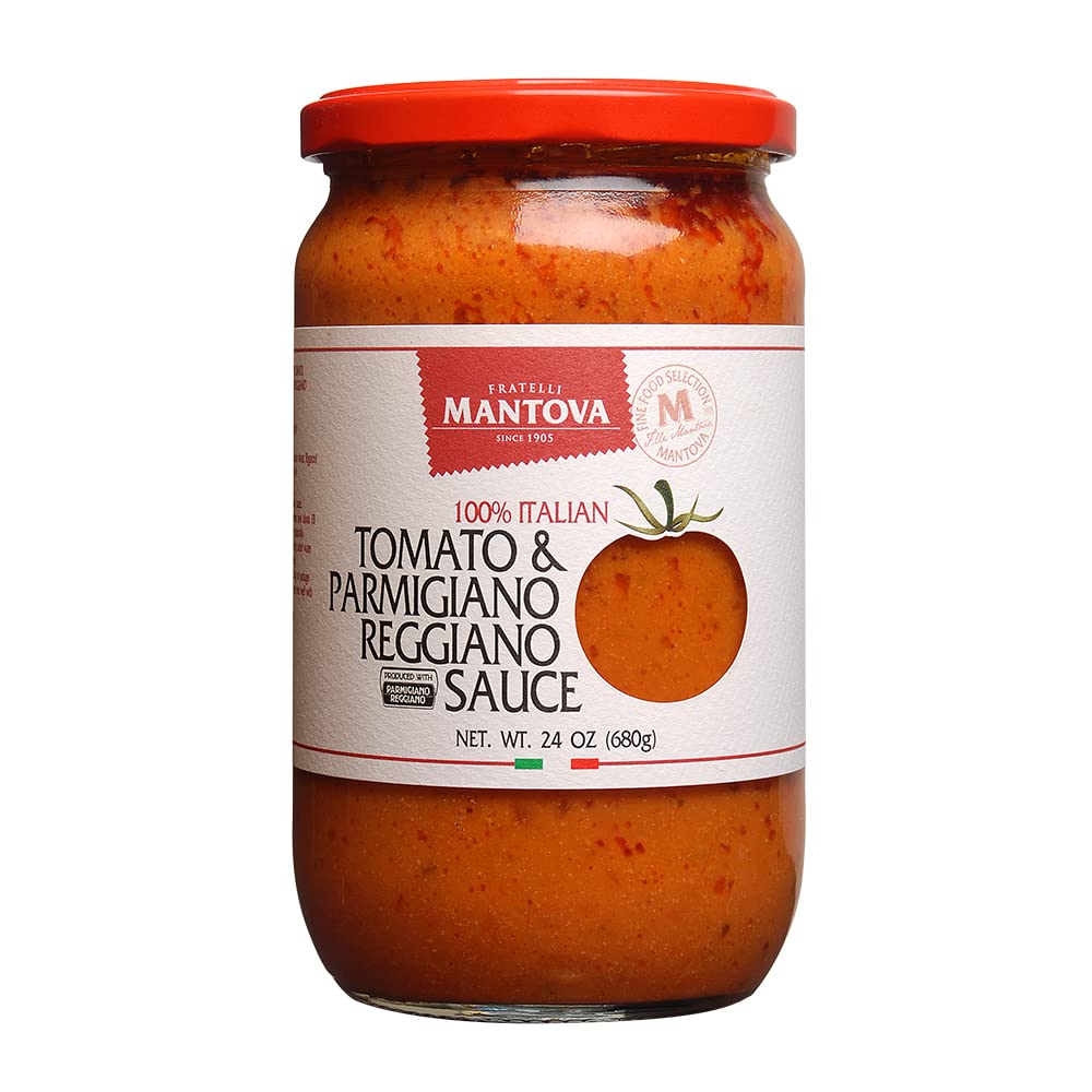 Parmigiano Reggiano Pasta Sauce, made with fresh ingredients and certified by the Consorzio of Parmigiano Reggiano 24 Oz, Pack of 2