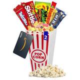 Movie Night Popcorn and Candy Gift Basket Plus 1 Movie Night Rentals - Perfect for a Cozy and Fun Evening at Home or the Theater with Family