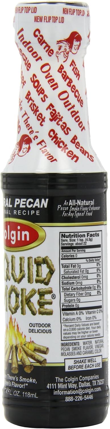 Colgin Liquid Smoke, All Natural Pecan, 4 Ounce Bottle
