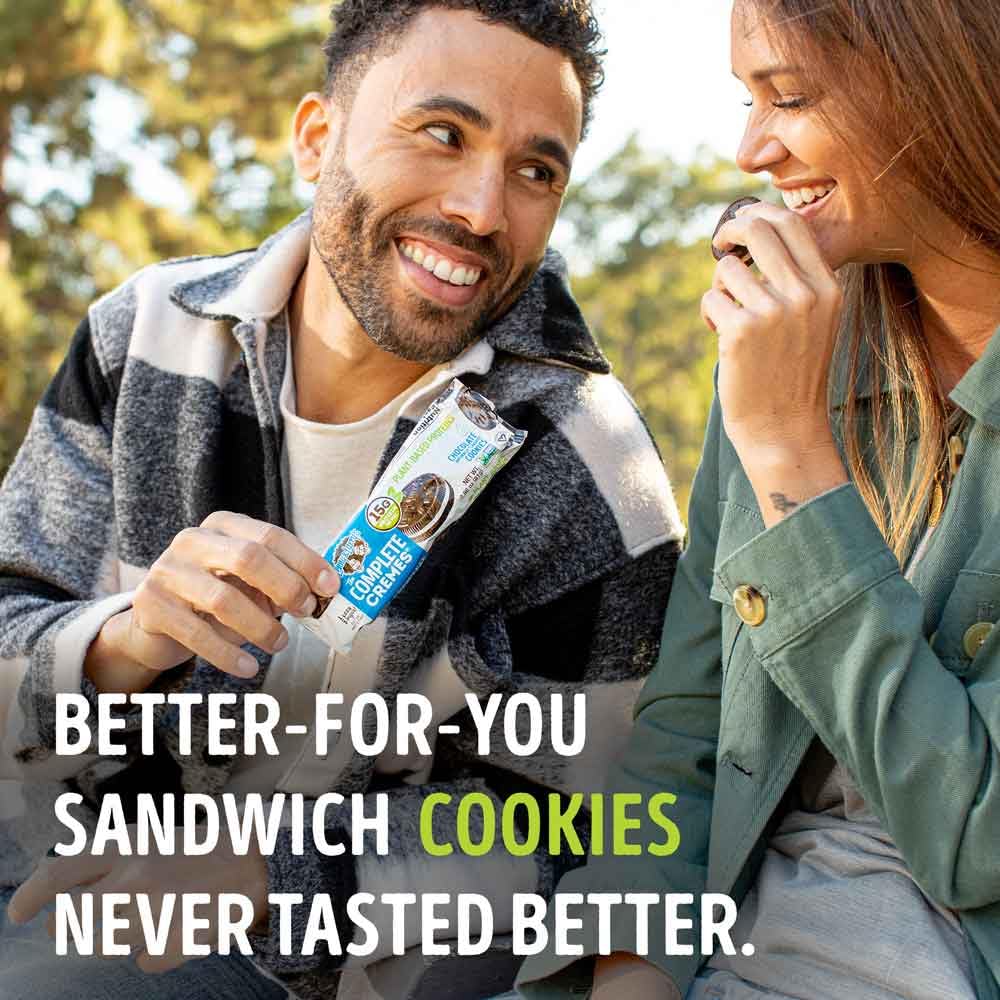 Lenny & Larry's The Complete Cremes, Sandwich Cookies, Chocolate, Vegan, 5g Plant Protein, 6 Cookies Per Pack (Box of 12)