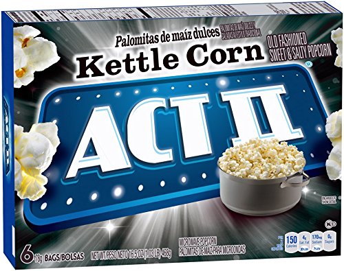 Act II Kettle Korn Popcorn, 6-2.75 oz bags
