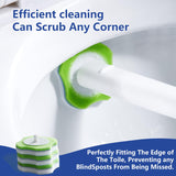 Magic Sponge Eraser Disposable Toilet Brush Set, Wall Mounted Toilet Bowl Brush and Holder with 30 Magic Sponge Eraser Wand Refills