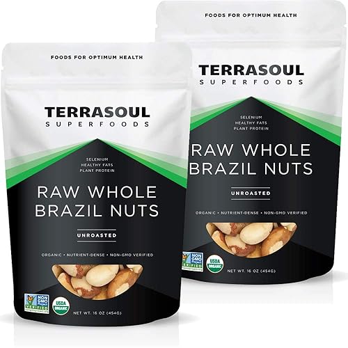 Terrasoul Superfoods Organic Brazil Nuts, 2 Lbs (2 Pack) - Raw | Unsalted | Rich in Selenium