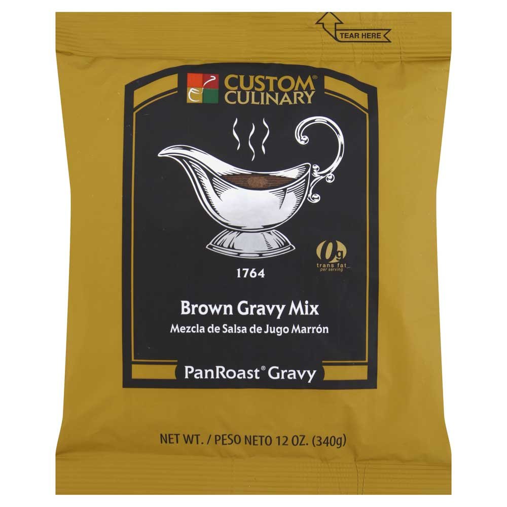 Custom Culinary PanRoast Brown Gravy Mix, 12 Ounce -- 8 per case.