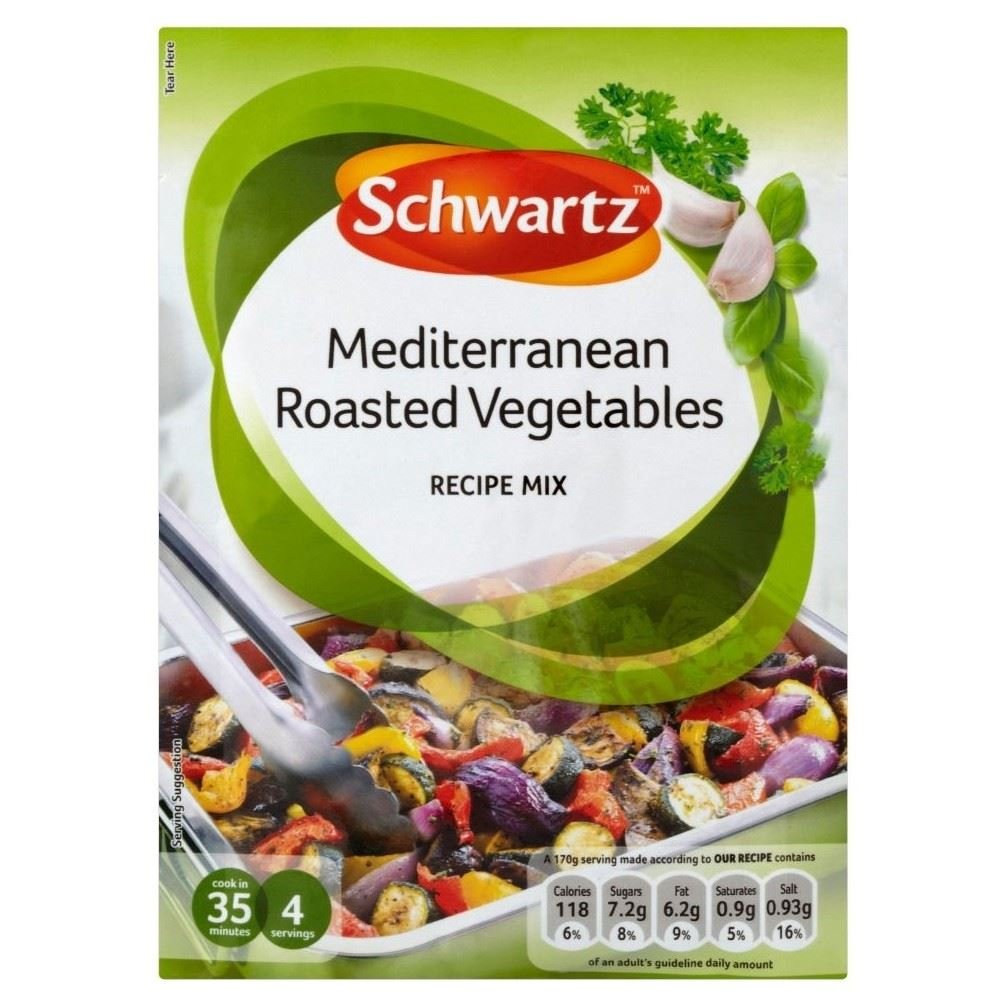 Schwartz Mediterranean Roasted Vegetables Recipe Mix (30g) - Pack of 2