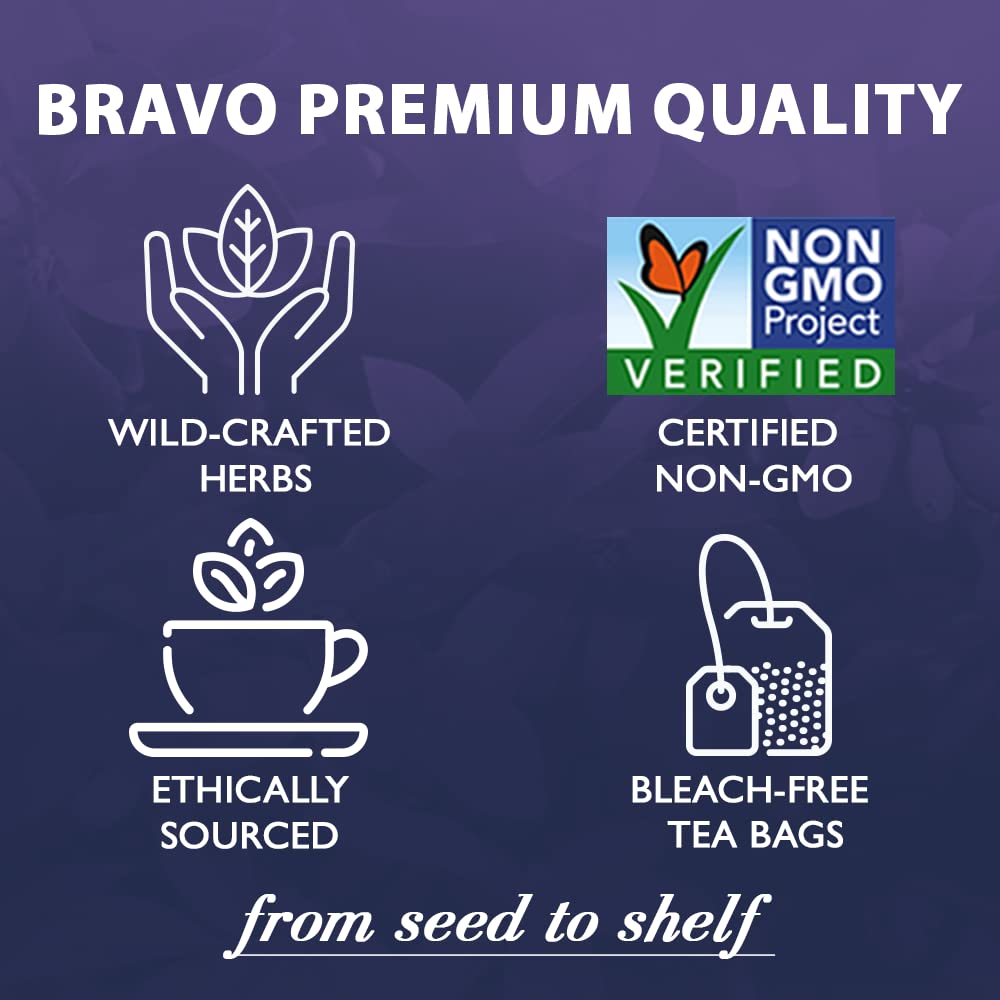 Bravo Tea Clear and Smooth Skin Herbal Tea Caffeine Free, 20 Tea Bags