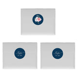 Andaz Press Winter Navy Blue with Eucalyptus Blossoms Wedding Party Collection, Chocolate Drop Label Stickers Trio, Bride to Be, Floral Graphic