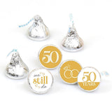 50th Wedding Anniversary - Round Candy Stickers - 108pc