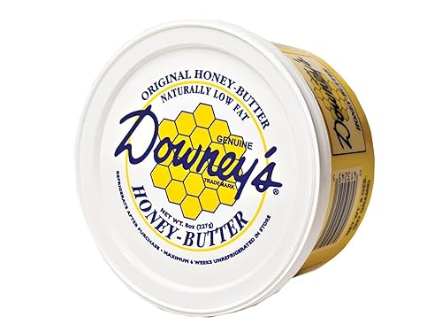 AmishTastes Downey's All-Natural Original Honey Butter, Favorite Amish Food, 8 Oz. (Pack of 6)