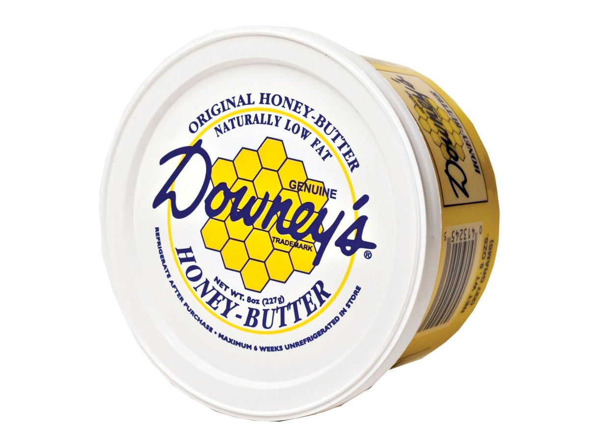 AmishTastes Downey's All-Natural Original Honey Butter, Favorite Amish Food, 8 Oz. (Pack of 2)