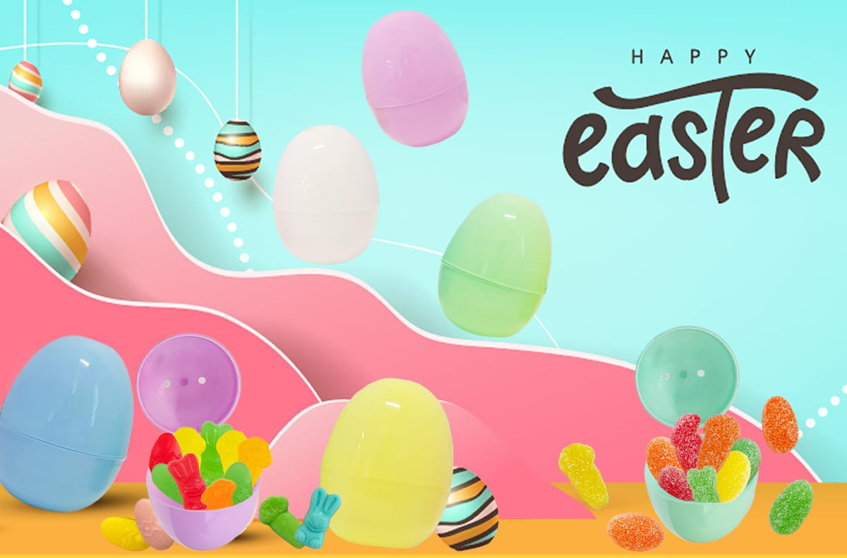 Fillable Easter Eggs 1000-Pack, Pastel Colorful Bright Plastic Easter Eggs with Hinge, Perfect For Easter Egg Hunt, Surprise Egg, Easter Hunt
