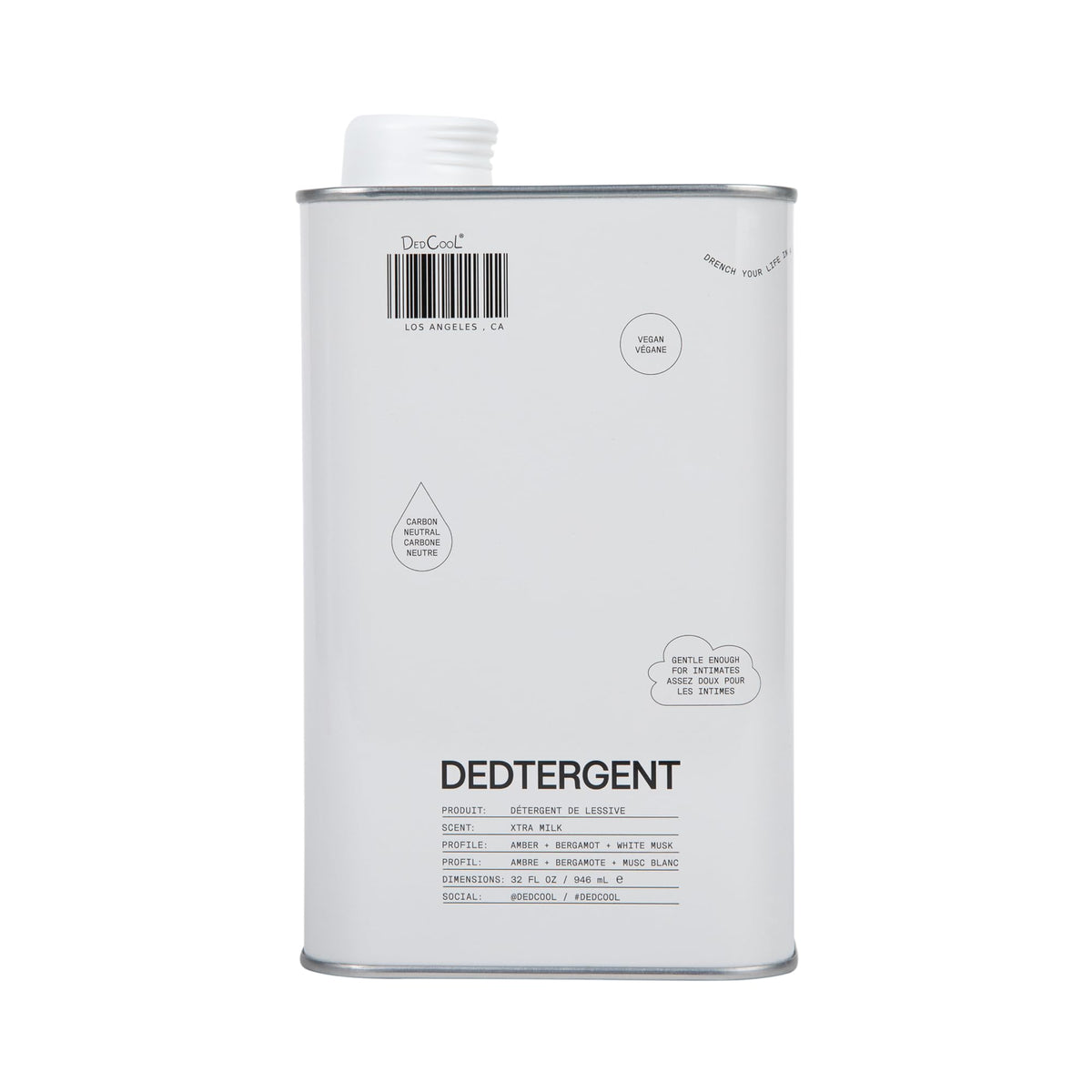 DedCool Liquid Laundry Detergent in Xtra Milk | Luxurious Scent | Stain-Removing Formula | Infused with Natural Essential Oils | Non-Toxic | Up to 60