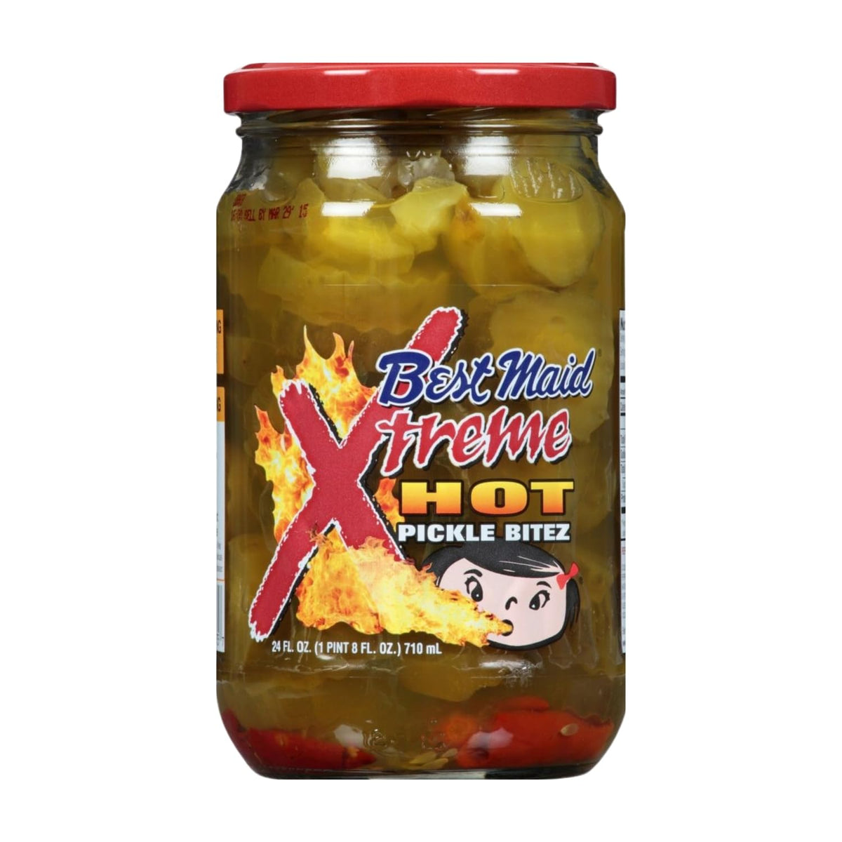 Best Maid Products - 24 Ounce Glass Jars Baby - Dill, Kosher, Hamburger Slices, Garlic Bites, Habanero Chips, & Xtreme Hot Pickles (2 Pack, Xtreme HOT
