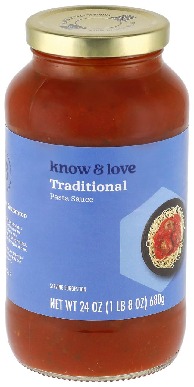 Know & Love, Traditional Pasta Sauce, 24 Ounce