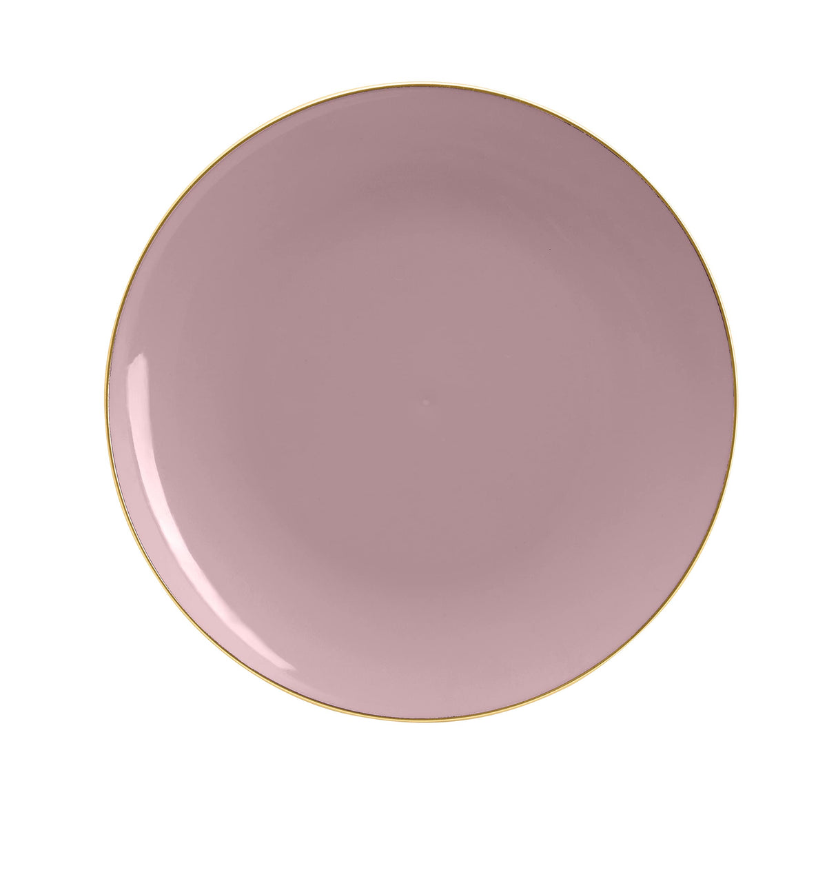 LUXE PARTY NYC Plastic 30 Pack Dinnerware Plates | Disposable|10.25"| Dinner Plate|Partyware| Party Supplies | Holidays | Mauve and Gold