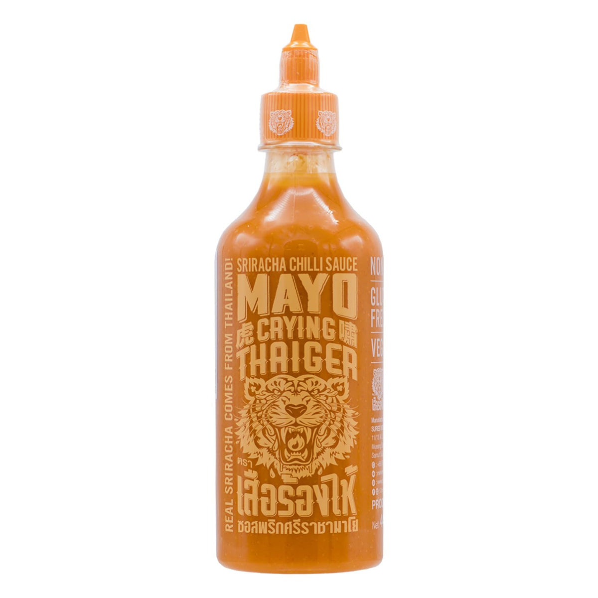 Crying Thaiger Sriracha Mayo Chili Sauce in Squeeze Bottle 17.4 Ounce, Vegan, Gluten Free, Non-GMO, from Thailand (Pack of 1)