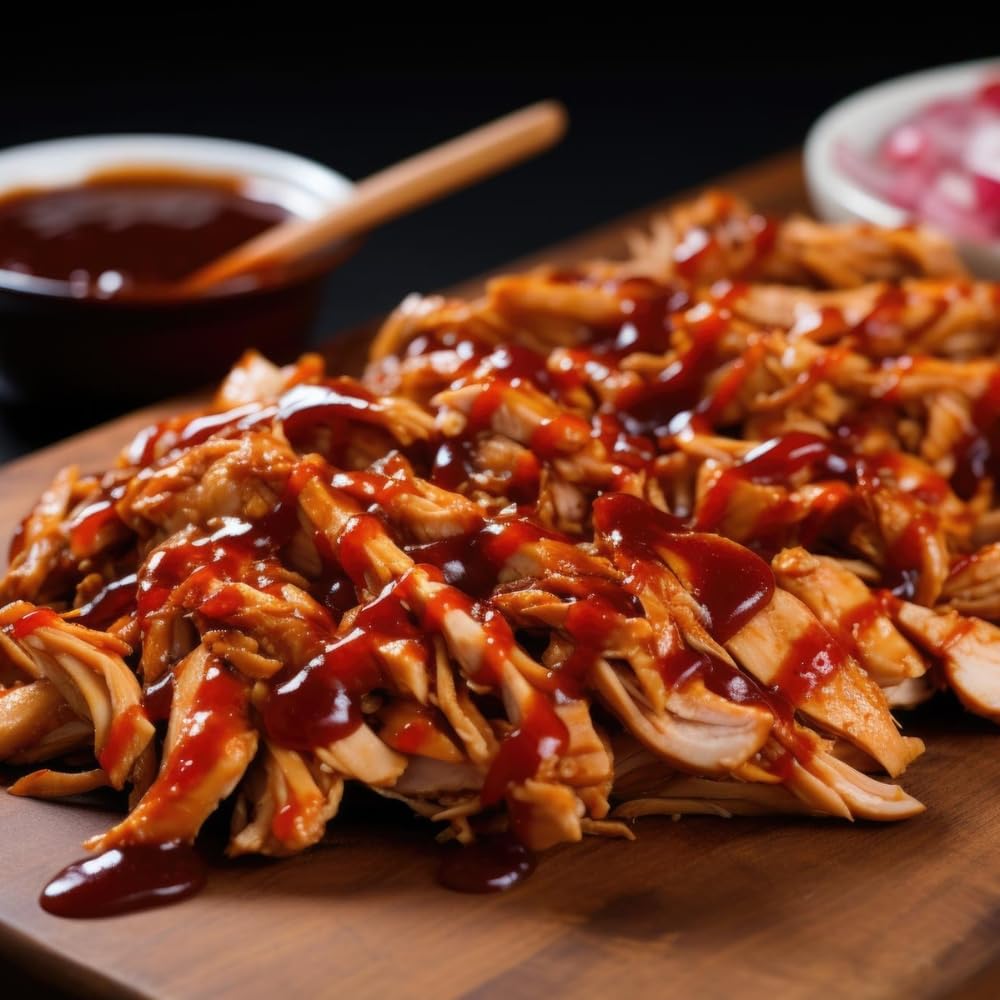 Old Hacienda BBQ Flavored Chicken | 100% Shredded Seasoned Chicken with Sauce | Fully Cooked & Ready to Eat | 26g Protein | No Preservatives or