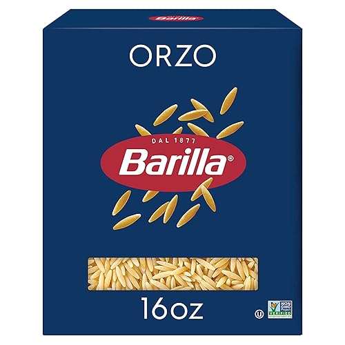 Barilla Orzo Pasta, 16 oz. Box - Non-GMO, Made with Durum Wheat Semolina - Kosher Certified