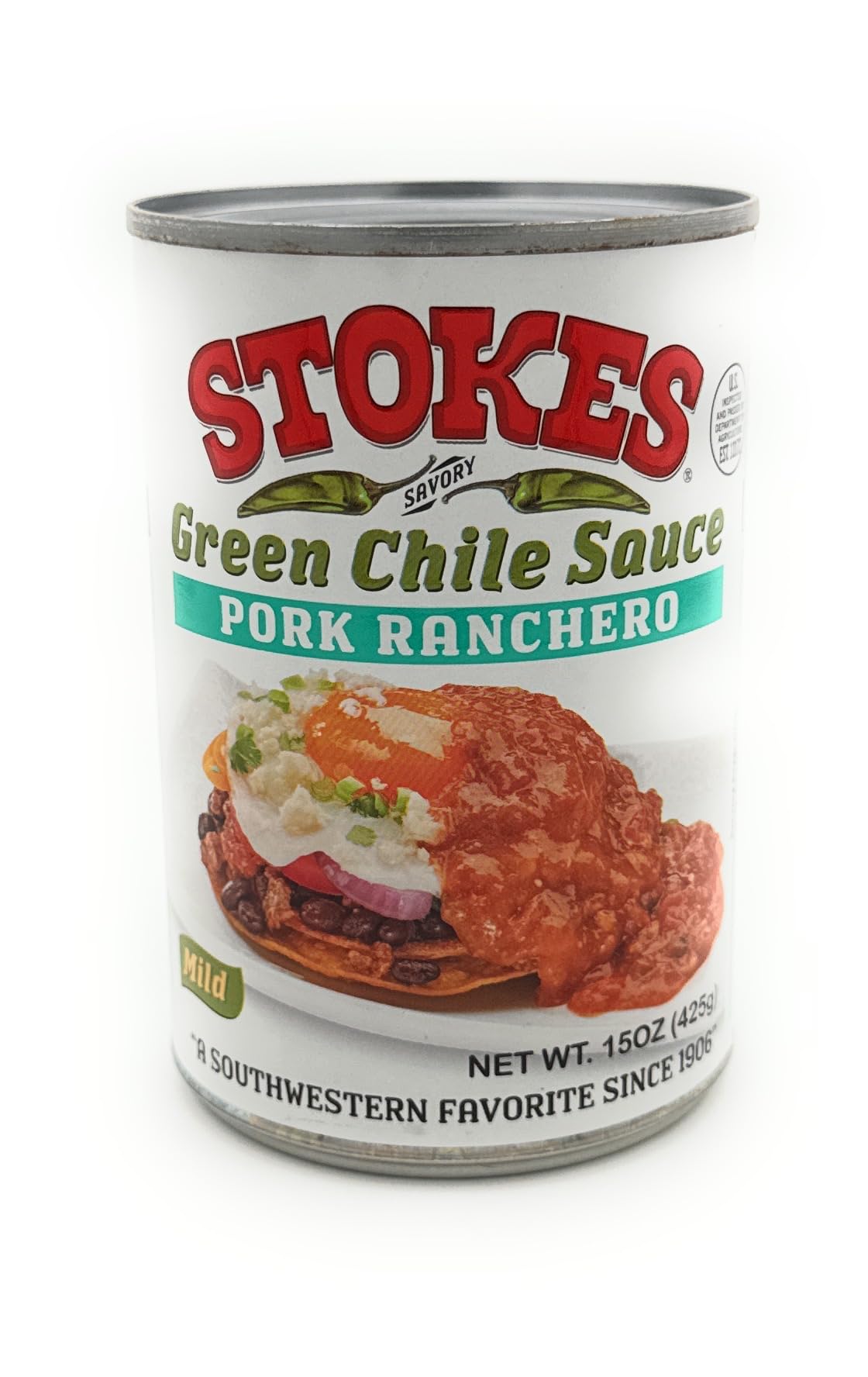 Stokes Green Chile Sauce Pork Ranchero Pack of 6