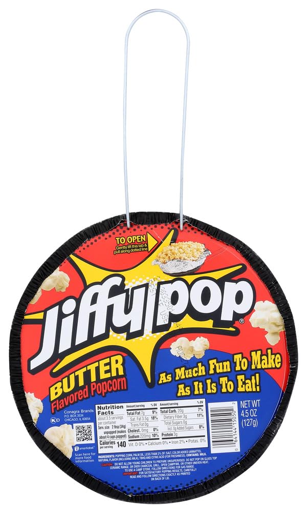 Jiffy Pop Butter-Flavored Popcorn, 4.5 oz (Pack of 10)