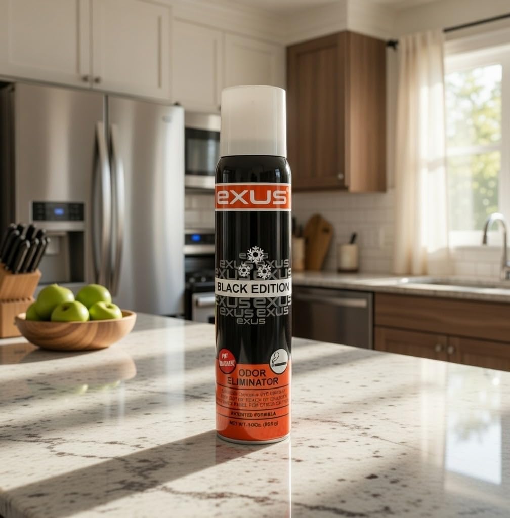 Exus Odor Eliminator & Air Freshener Spray 3.0 Oz. (Black Edition - 2 Pack)
