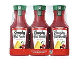 Fruit Punch Simply Pack of 3 bottles 52 Fl Oz (Total 156 Fl Oz)