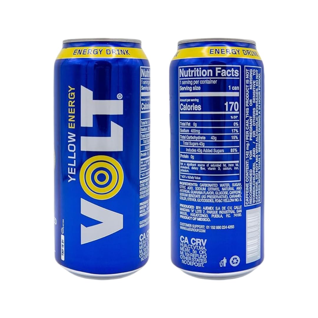 VOLT Yellow Energy - Energy Drink (16 fl. oz. 6 - pack, Guarana)…