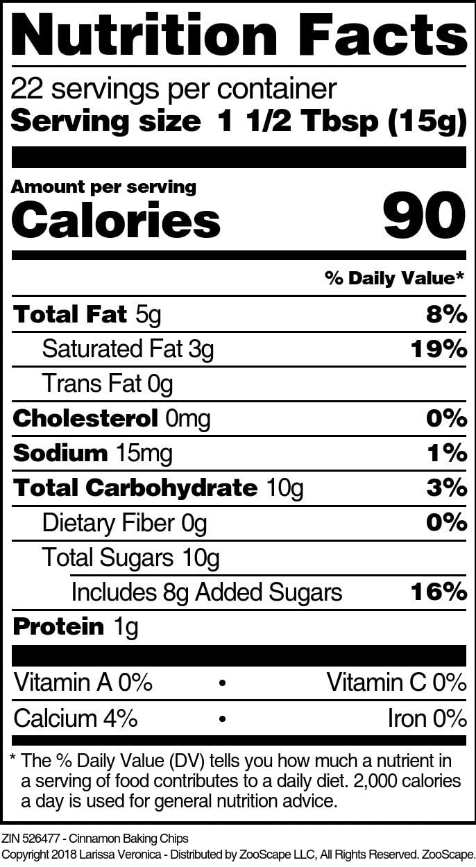 Cinnamon Baking Chips (8 oz, ZIN: 526477) - 2 Pack