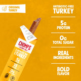 Chomps Snack Size Original Turkey Jerky Meat Sticks, ABF Turkey, Keto, Paleo, Whole30 Approved, Low Carb, High Protein, Gluten Free, Sugar Free, 35