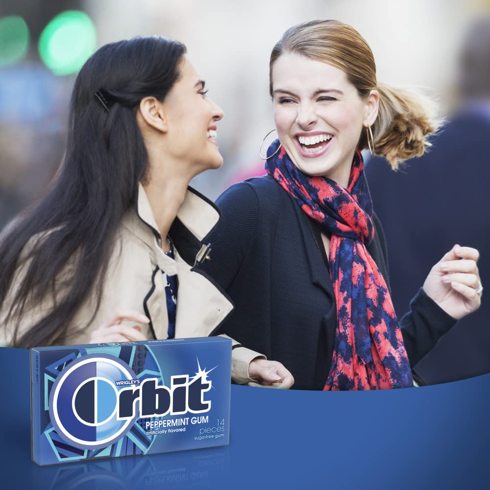 Orbit, Gum Peppermint Sugar Free Chewing Gum, Pack, 14 Count
