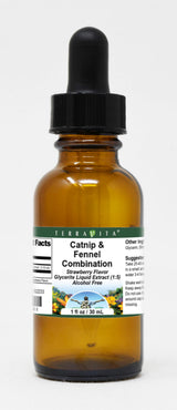 Catnip & Fennel Combination Glycerite Liquid Extract (1:5) - Strawberry Flavored (1 oz, ZIN: 522233) - 3 Pack
